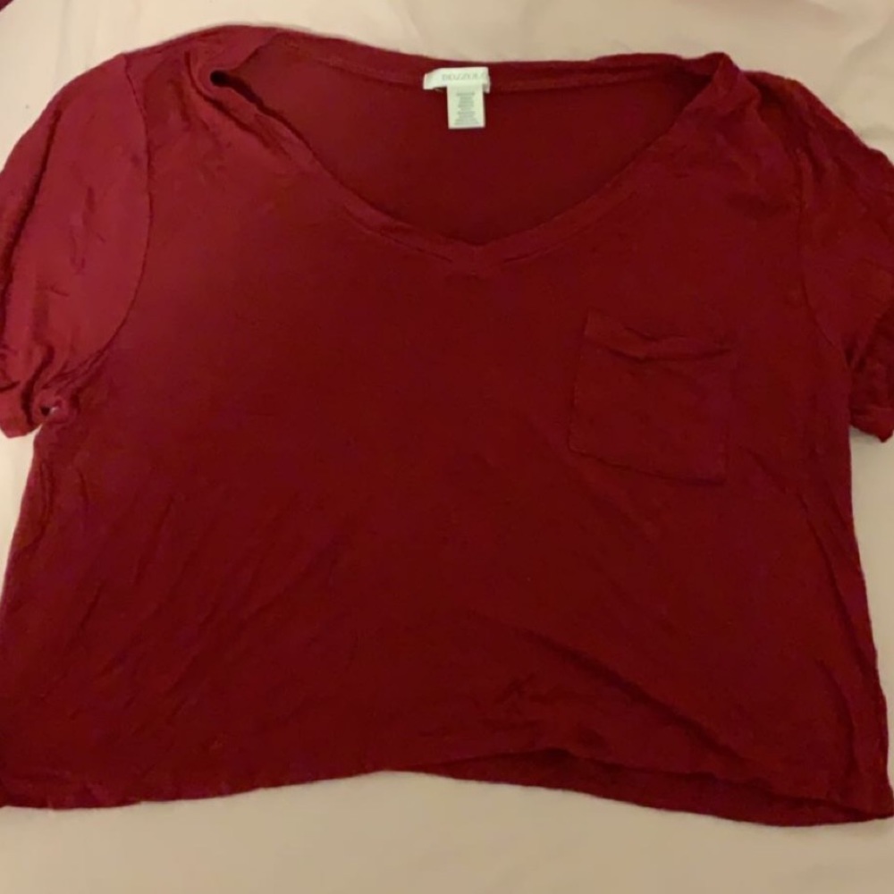 Maroon Crop Top